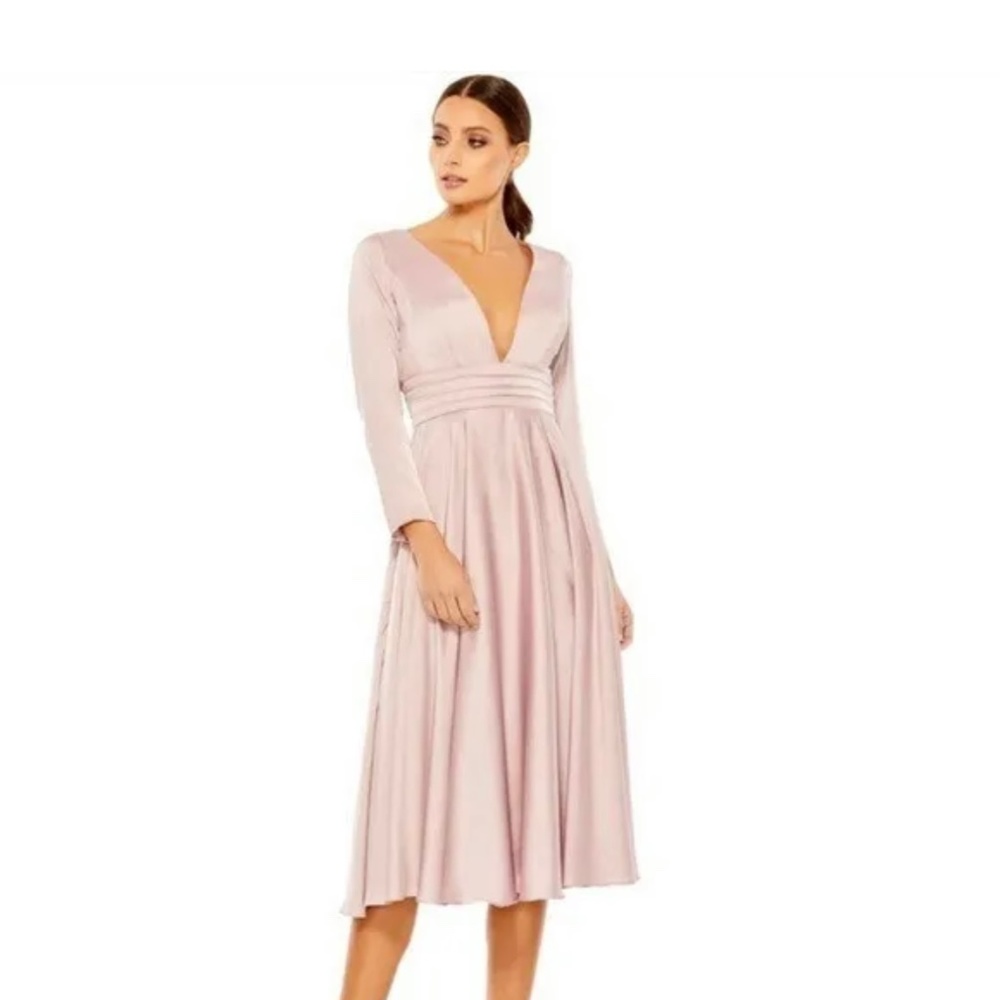 NWT Mac Duggal leena - Pink Satin Dress Size 4
